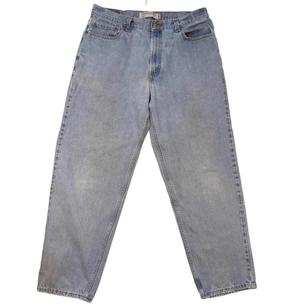 Levi's 560 Comfort Fit Jeans 36x32 Mens Relaxed Tapered Light Wash Blue